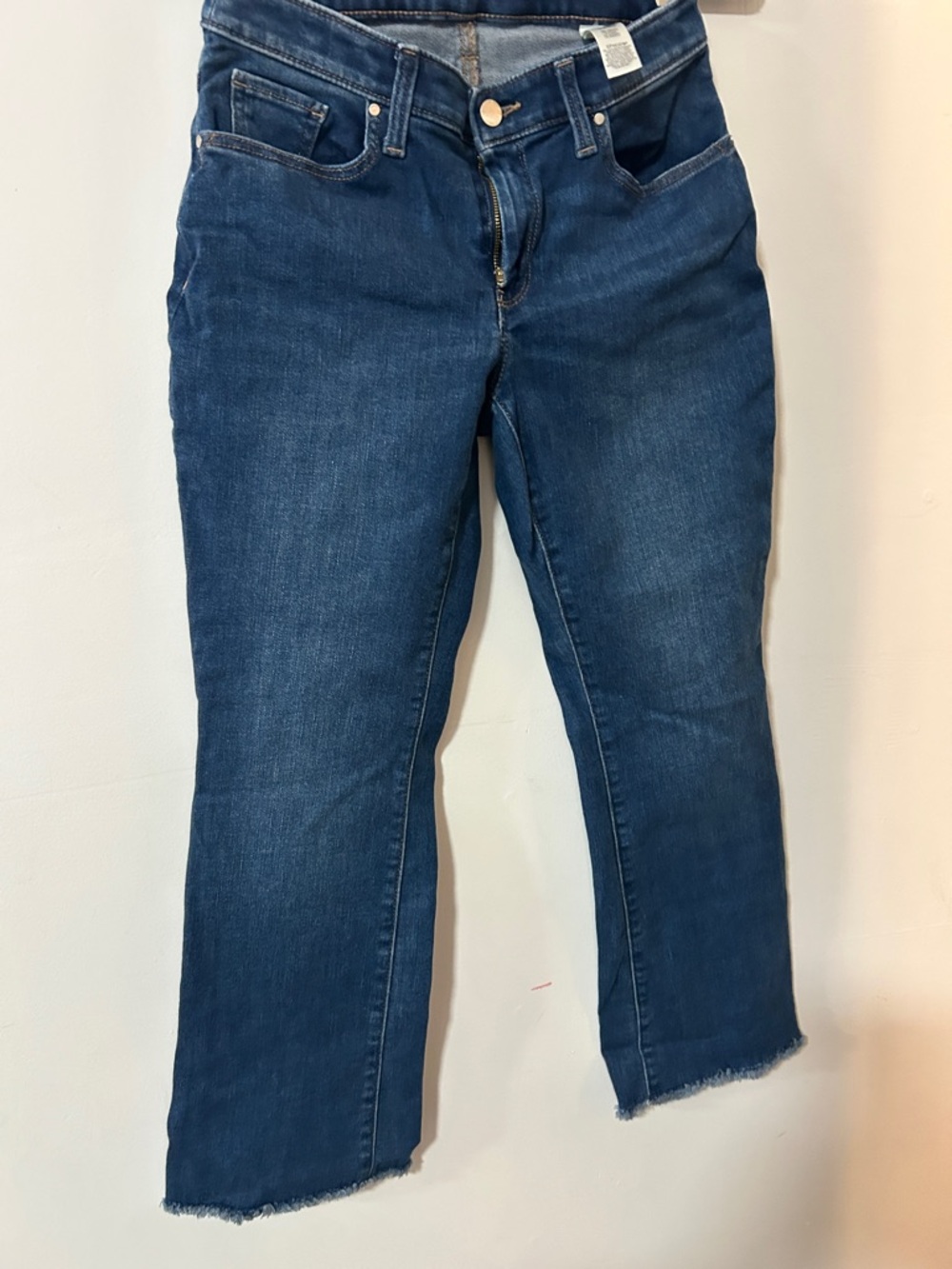 Chico's Dark Blue Cropped Straight-Leg Jeans